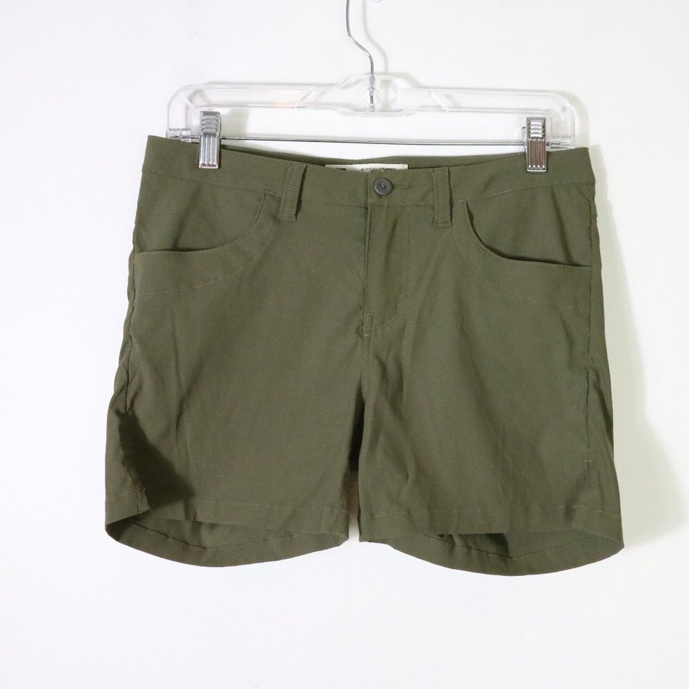 MEC Womens Olive Green‎ Hiking Shorts Size 6 Athletic 4.5" Inseam Mid Rise